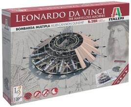Giocattolo Bombarda multipla o multi-cannone (modello Leonardo Da Vinci) Italeri