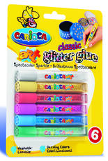 Giocattolo Glitter Glue 6 x 10,5 ml. Classic Carioca