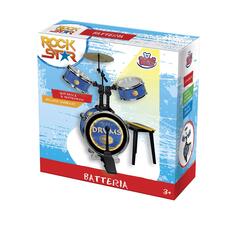 Giocattolo Batteria 3 Pz. con Sgabello Grandi Giochi