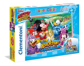 Giocattolo Puzzle Da Pavimento 40 Pz. Mickey Roadster Racers Clementoni
