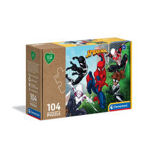 Giocattolo Clementoni Play For Future Marvel Spiderman 104 pezzi materiali 100% riciclati Made in Italy, puzzle bambini 6 anni+, 27151 Clementoni
