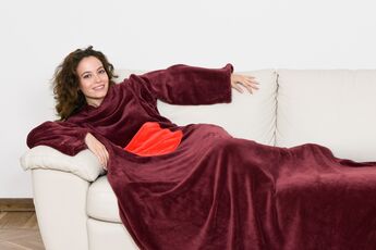 Idee regalo Plaid con maniche Kanguru Deluxe Passion. Bordeaux Kanguru