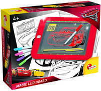 Giocattolo Cars 3 Lavagnona Magica Led Fluo Lisciani
