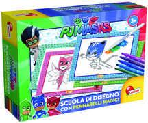 Giocattolo Pj Masks Super Pigiamini. Scuola di disegno con pennarelli magici Lisciani
