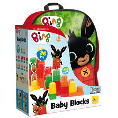 Giocattolo Bing zainetto costruzioni baby rosso Lisciani