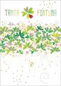 Cartoleria Biglietto fortuna Turnowsky. Quadrifogli Turnowsky