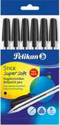 Cartoleria Penna a sfera Pelikan Stick Supersoft con inchiostro superscorrevole. Confezione 6 penne nere Pelikan