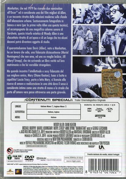 Manhattan - DVD - Film di Woody Allen Commedia | IBS Manhattan - DVD - Film di Woody Allen Commedia | IBS