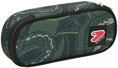 Cartoleria Astuccio busta ovale organizzata Round Plus Seven The Double Project Python. Verde militare Seven