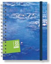 Cartoleria Agenda Kaos Classic 2020 settimanale con spirale Claude Monet - Ninfee. Con elastico - 9,5x12,8 Kaos