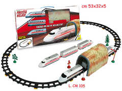 Giocattolo Treno Freccia Rossa Con Tunnel 46Pz. Window Box Teorema