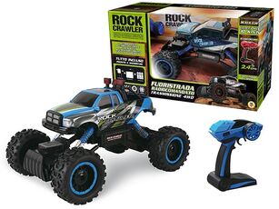 Giocattolo Rock Crawler Blu Con Sospensioni E Radiocomando 4 Ruote Motrici Teorema