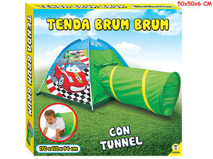 Giocattolo Tenda Con Tunnel Macchinine 170*112*94Cm. Box Teorema