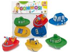 Giocattolo Gommosi. Barchette Funny In Vinile Busta 4 Pz Teorema