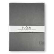 Cartoleria Quaderno cucito Biocover medio a righe. Grigio Alfabet