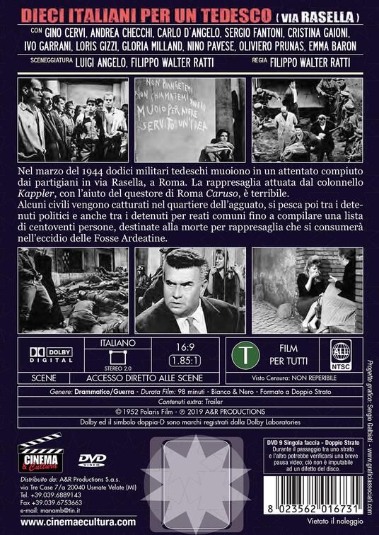 Dieci italiani per un tedesco (Via Rasella) (DVD) DVD Film di Filippo Walter Ratti Dieci italiani per un tedesco (Via Rasella) (DVD) DVD Film di Filippo Walter Ratti