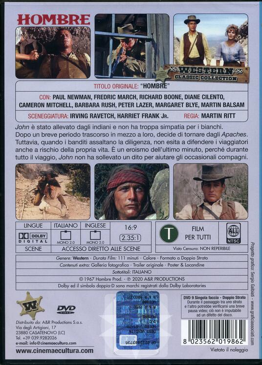 Hombre Dvd Dvd Film Di Martin Ritt Avventura Ibs