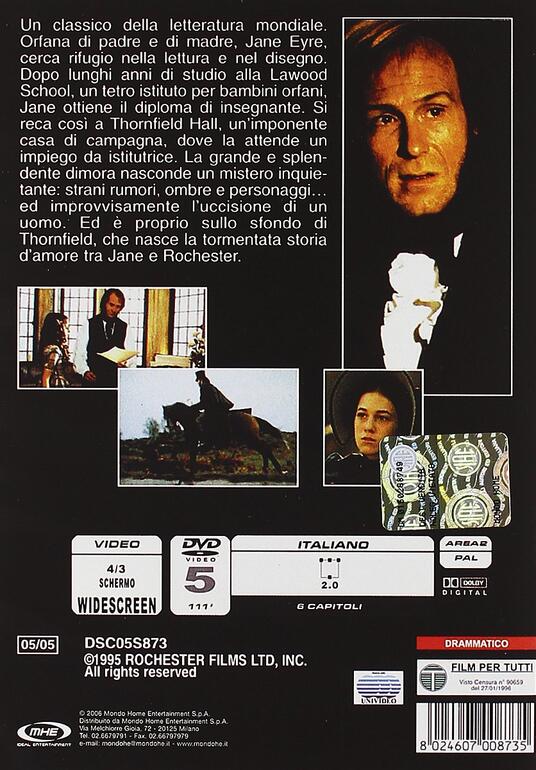 Jane Eyre Dvd Film Di Franco Zeffirelli Drammatico Ibs