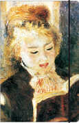 Cartoleria Taccuino con elastico e tasca a soffietto. Renoir. Woman Reading Cartilia