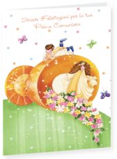 Cartoleria Biglietto auguri Comunione Style Akena