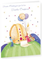 Cartoleria Biglietto auguri Cresima Style Akena