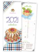 Cartoleria Calendario da parete spiralato Acquolina 2021 - 16,5x44,5 cm Akena