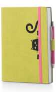 Cartoleria Agenda giornaliera InTempo 2019, 12 mesi, Cat's Look medium in ecopelle con elastico. Verde InTempo