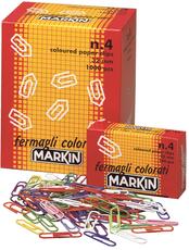Cartoleria Fermagli colorati Markin nr 4 32mm. Scatola 60 pezzi Markin
