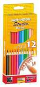 Cartoleria Pastelli Studio Basic Koh-I-Noor. Confezione 12 matite colorate. Con temperamatite Koh-I-Noor
