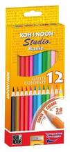 Cartoleria Pastelli Studio Basic Koh-I-Noor. Confezione 12 matite colorate. Con temperamatite Koh-I-Noor