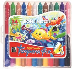 Cartoleria Tempera Stick Koh-I-Noor. Valigetta 24 colori assortiti Koh-I-Noor