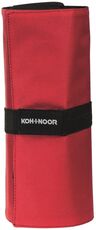 Cartoleria Astuccio arrotolabile 24 scomparti. Rosso + Bustina con zip Koh-I-Noor