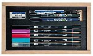 Cartoleria Set calligrafia Advanced Tombow. Scatola regalo in legno con 10 pezzi Tombow