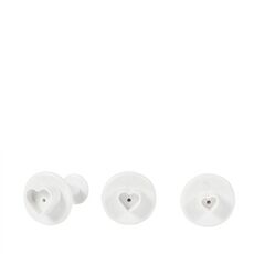 Idee regalo Decoratore in plastica per fondente pasta di zucchero e marzapane. Cuore set 3 pezzi. La Dolcetteria