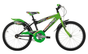 Giocattolo Bicicletta Mountain Bike MTB per Bambino 20 Senza Cambio Cicli Cinzia Flipper Boy Hi-Tension 20 Nero e Verde Cicli Cinzia