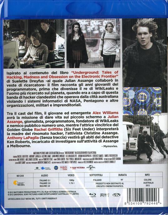 Underground The Julian Assange Story Blu Ray Film Di Robert Connolly Drammatico Ibs