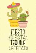 Cartoleria Biglietto d'auguri Legami Unusual Greeting Cards 11,5 x 17 cm. Fiesta, siesta, tequila Legami