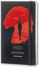 Cartoleria Taccuino Moleskine Game of Thrones Limited Edition large a pagine bianche. Daenerys Targaryen. Nero Moleskine