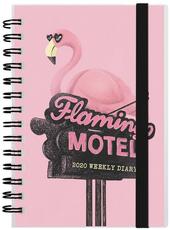Cartoleria Agenda Legami Photo 2020, 12 mesi, settimanale small con spirale Flamingo Motel Legami