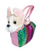 Giocattolo Lisa Peluche 20 Cm In Borsetta Di Pailette Magiche 25X9X25 Cm Joy Toy