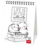 Cartoleria Calendario da tavolo 2019 Legami Uncoated Paper 12 x 14,5 cm. Gatti. Sketchy Cats Legami