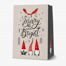 Cartoleria Sacchetto regalo Natale Legami Christmas Gift Bag Large Gnomi. Gnomes Legami