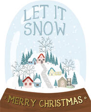 Cartoleria Biglietto auguri Legami Holly Jolly Christmas, Let is snow - 12,5x12,5 cm Legami