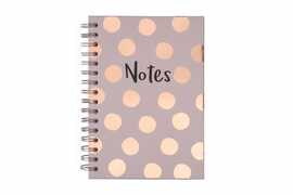 Cartoleria Quaderno ad anelli con pagine rigate. Pastel Geometries. Dettagli in rose gold foil. 120 pagine, 80 mm rosa Tricoastal