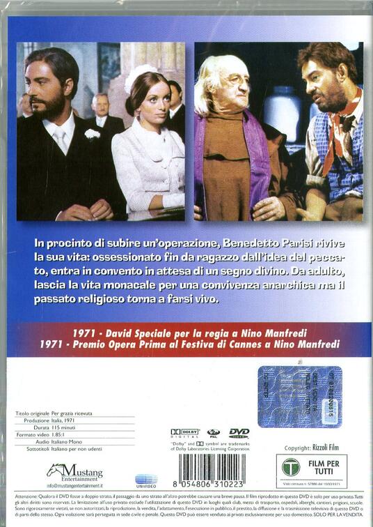 Una Lampada Per Grazia Ricevuta Per grazia ricevuta (DVD) - DVD - Film di Nino Manfredi Commedia | IBS