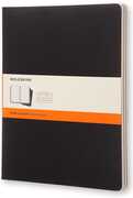 Cartoleria Quaderno Cahier Journal Moleskine XXL a righe nero. Black. Set da 3 Moleskine