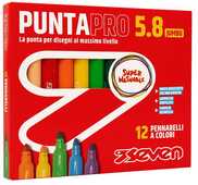 Cartoleria Pennarelli Puntapro 5.8 - Scatola Da 12 Pz Seven Pennarelli Seven