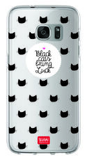 Idee regalo Cover Clear Case per Samsung S7 Legami. Black Cats Legami