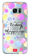 Idee regalo Cover Clear Case per Samsung S7 Edge Legami. Happiness Legami