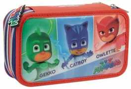 Cartoleria Astuccio attrezzato 3 zip PJ Masks Superpigiamini Auguri Preziosi